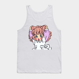 I draw pink pastel chibi neko / the star of cottonland cat girl Tank Top